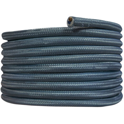 Câble électrique tissu bleu indigo, long. 3m, diam. 6.2mm - Tibelec