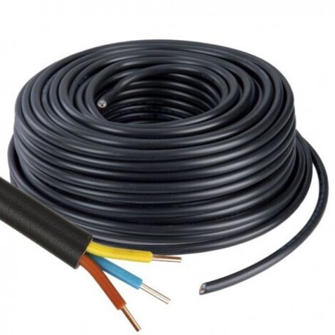 Câble électrique U1000 R2V CU rigide 3G2.5 mm² – Couronne de 100m pour installations électriques – Résistant aux chocs et à l'humidité – Miguelez