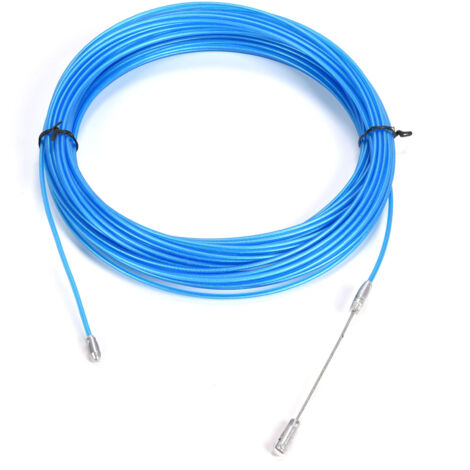 Câble en acier gainé de plastique bleu anti-oxydation pour levage, traction et treuil (30m)