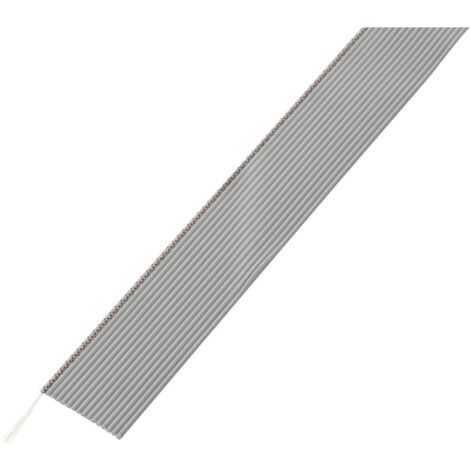 Câble en nappe TRU COMPONENTS FBC 1570254 Pas: 1.27 mm 16 x 0.035 mm² gris 30.5 m