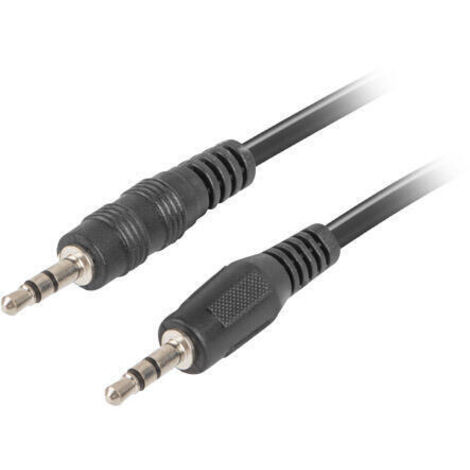 CABLE ESTEREO LANBERG JACK 3.5MM MACHO/JACK 3.5MM MACHO 1.2M NEGRO