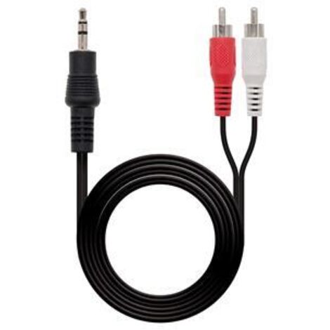 Cable Estéreo Nanocable 10.24.0310/ Jack 3.5 Macho - 2x RCA Macho/ 10m/ Negro