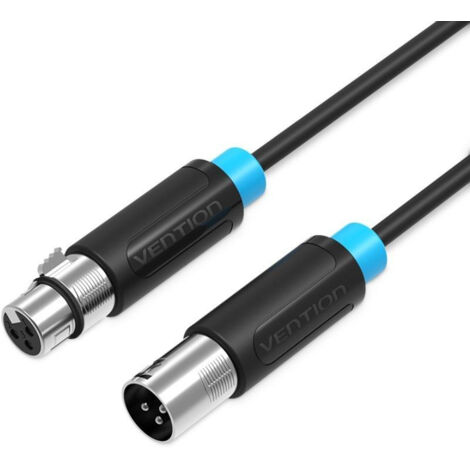 Cable Estéreo Vention BBFBH/ XLR Macho - XLR Hembra/ 2m/ Negro
