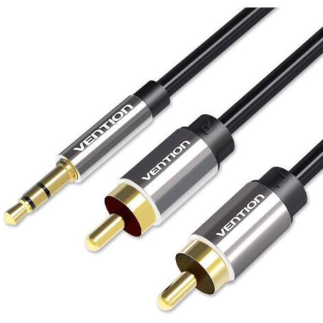 Cable Estéreo Vention BCFBG/ Jack 3.5 Macho - 2x RCA Macho/ 1.5m/ Negro