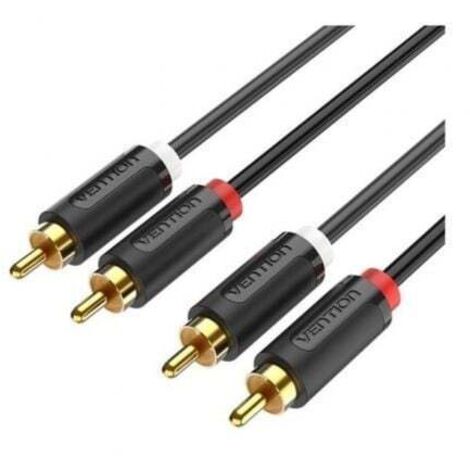 Cable Estéreo Vention BCMBG/ 2x RCA Macho - 2x RCA Macho/ 1.5m/ Negro