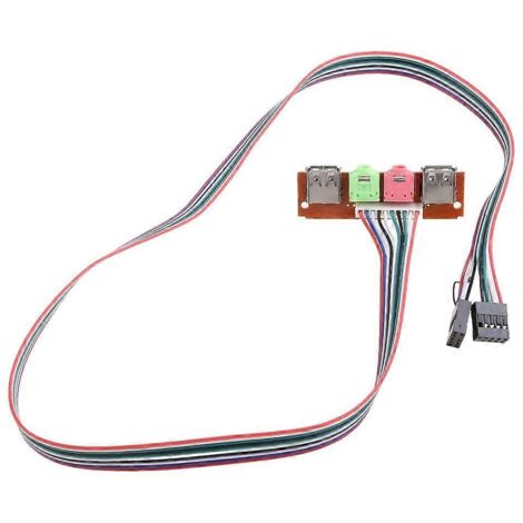 Câble et connecteur pour ordinateur PC de 6,8 cm - Panneau avant USB/Audio - USB 2.0-A