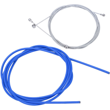 Câble et Gaine de Frein Vélo BOLANY - Kit de Transmission Bleu 5mm Haute Résistance