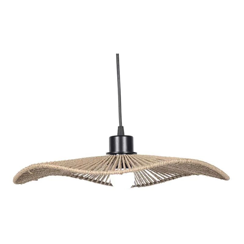 KZQ - Câble et Interrupteur , Lustre Corde de Chanvre Câble, Câble Suspension Luminaire Vintage avec Abat-jour, Lampe Suspendue Industrielle