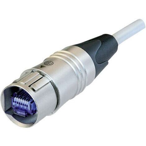 Câble EtherCon® CAT6 RJ45 CAT 6 Neutrik - [1x RJ45 mâle - 1x RJ45 mâle] - 3.00 m - blanc - NKE6S-3