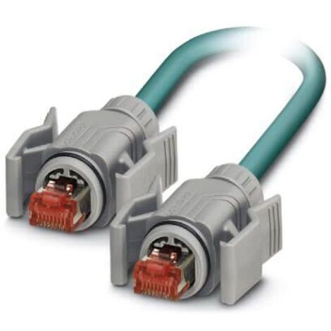Câble Ethernet Blindé Phoenix Contact, Bleu, 2m Avec connecteur Droit ( Prix pour 1 )