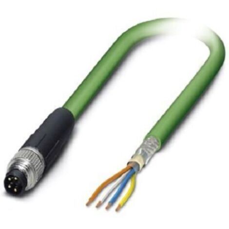 Câble Ethernet Blindé Phoenix Contact, Vert, 1m Avec connecteur Droit ( Prix pour 1 )