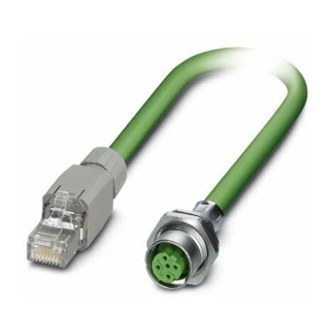 Câble Ethernet Blindé Phoenix Contact, Vert, 2m Avec connecteur Droit ( Prix pour 1 )