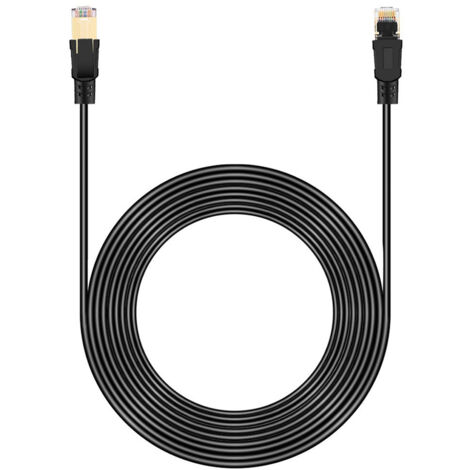 Câble Ethernet Cat 8, câble réseau LAN RJ45 SFTP, vitesse 40 Gbit/s / 2 000 MHz (3 m)