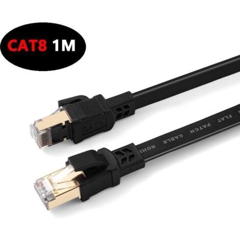 Câble Ethernet Cat 8 - OTBACT - 1M - 40Gbps - 2000MHz - Compatible RJ45