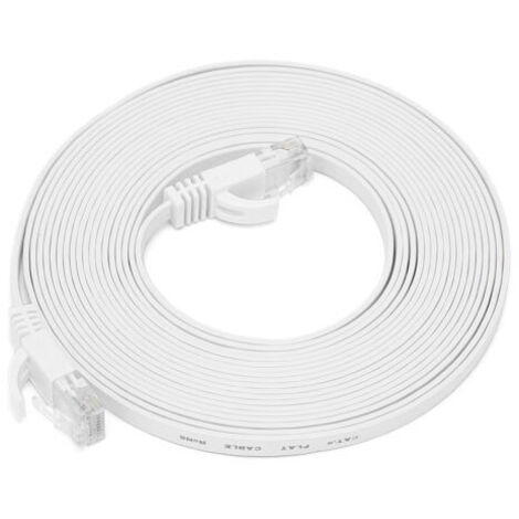 Câble Ethernet CAT6 Gigabit, 8 cœurs, paire torsadée, cavalier réseau, fil de cuivre plat, fournitures, 30 mètres