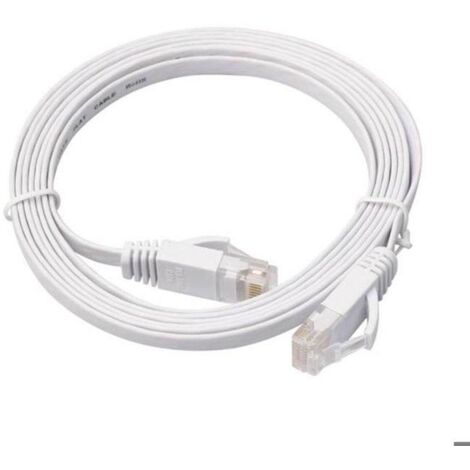 Câble Ethernet cat6 plat avec câble clip câble réseau cat6 plat câble de brassage Ethernet avec connecteur rj45 pour Smart