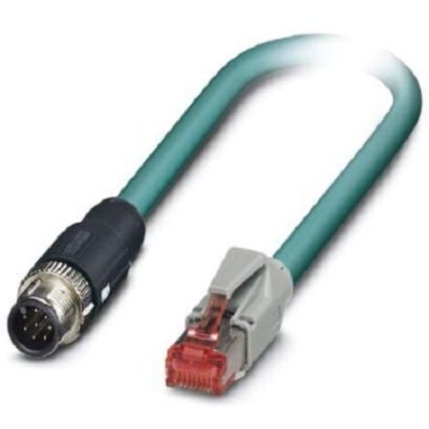 Câble Ethernet catégorie 5 Blindé Phoenix Contact, Bleu, 10m Avec connecteur Droit ( Prix pour 1 )
