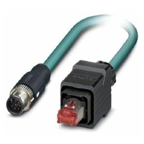 Câble Ethernet catégorie 5 Blindé Phoenix Contact, Bleu, 1m Avec connecteur Droit ( Prix pour 1 )