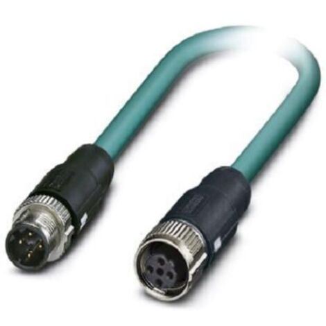 Câble Ethernet catégorie 5 Blindé Phoenix Contact, Bleu, 2m Avec connecteur Droit ( Prix pour 1 )