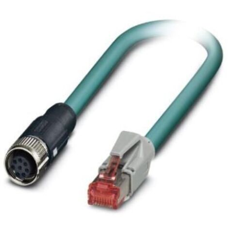 Câble Ethernet catégorie 5 Blindé Phoenix Contact, Bleu, 5m Avec connecteur Droit ( Prix pour 1 )