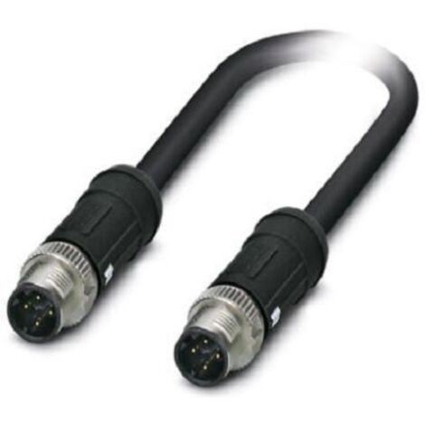 Câble Ethernet catégorie 5 Blindé Phoenix Contact, Noir, 2m Avec connecteur Droit ( Prix pour 1 )