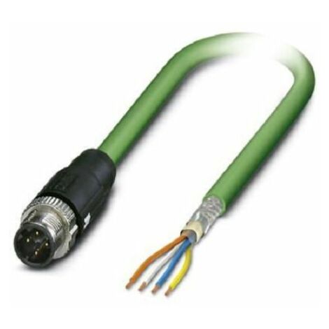 Câble Ethernet catégorie 5 Blindé Phoenix Contact, Vert, 10m Avec connecteur Droit ( Prix pour 1 )