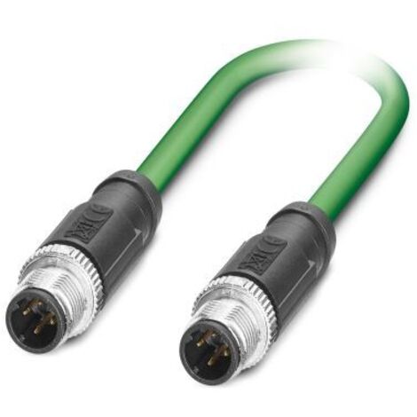 Câble Ethernet catégorie 5 Blindé Phoenix Contact, Vert, 3m Avec connecteur Droit ( Prix pour 1 )