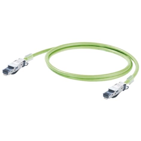 Câble Ethernet catégorie 5 SF/UTP Weidmuller, Vert, 0.5m PUR Avec connecteur Droit ( Prix pour 1 )