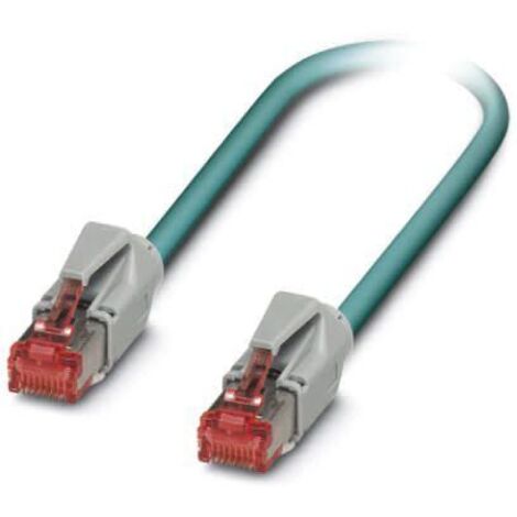 Câble Ethernet catégorie 5e Blindé Phoenix Contact, Bleu, 10m Avec connecteur Droit ( Prix pour 1 )