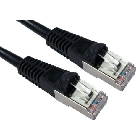 Câble Ethernet catégorie 5e FTP RS PRO, Noir, 1m PVC Avec connecteur Droit ( Prix pour 1 )