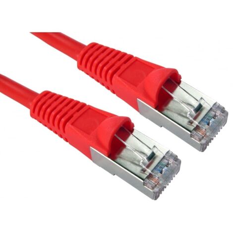 Câble Ethernet catégorie 5e FTP RS PRO, Rouge, 2m PVC Avec connecteur Droit ( Prix pour 1 )