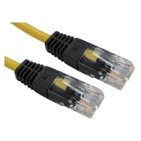 Câble Ethernet catégorie 5e UTP RS PRO, Jaune, 5m PVC Avec connecteur ( Prix pour 1 )
