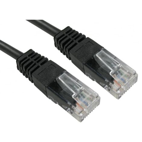 Câble Ethernet catégorie 5e UTP RS PRO, Noir, 4m PVC Avec connecteur Droit ( Prix pour 1 )