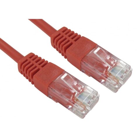 Câble Ethernet catégorie 5e UTP RS PRO, Rouge, 2m PVC Avec connecteur Droit ( Prix pour 1 )