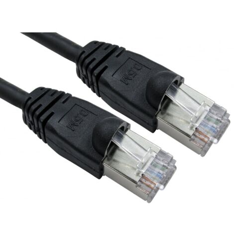 Câble Ethernet catégorie 6 FTP RS PRO, Noir, 3m LSZH Avec connecteur Droit LSZH ( Prix pour 1 )