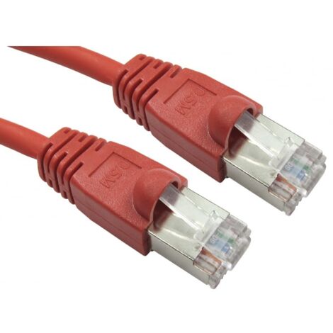 Câble Ethernet catégorie 6 FTP RS PRO, Rouge, 20m LSZH Avec connecteur Droit LSZH ( Prix pour 1 )