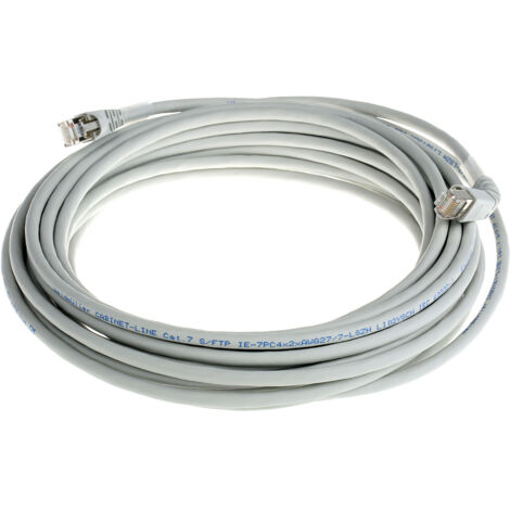 Câble Ethernet catégorie 6 S/FTP Weidmuller, Gris, 10m LSZH Avec connecteur coudé LSZH ( Prix pour 1 )