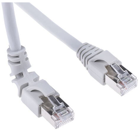 Câble Ethernet catégorie 6 S/FTP Weidmuller, Gris, 3m LSZH Avec connecteur coudé ( Prix pour 1 )