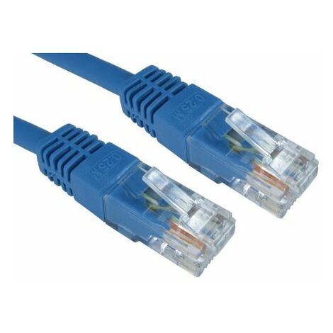 Câble Ethernet catégorie 6 UTP RS PRO, Bleu, 500mm PVC Avec connecteur ( Prix pour 1 )