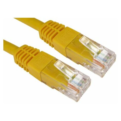 Câble Ethernet catégorie 6 UTP RS PRO, Jaune, 15m PVC Avec connecteur ( Prix pour 1 )