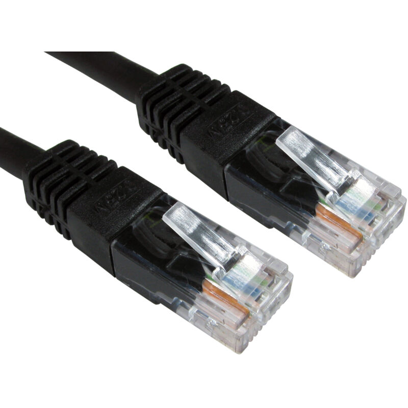 Rs Pro - Câble Ethernet catégorie 6 utp Noir, 20m pvc Avec connecteur Droit ( Prix pour 1 )
