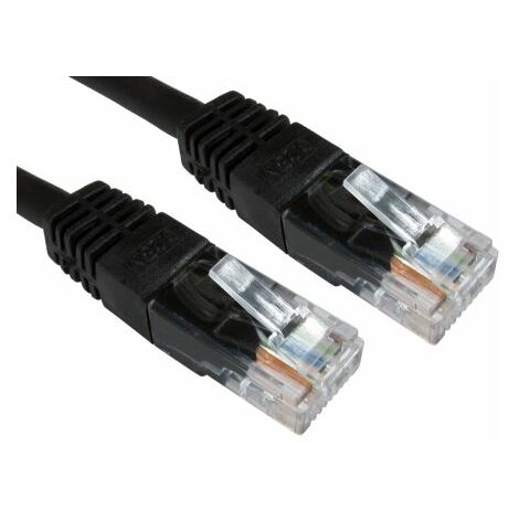 Câble Ethernet catégorie 6 UTP RS PRO, Noir, 250mm PVC Avec connecteur ( Prix pour 1 )