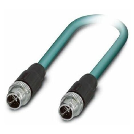 Câble Ethernet catégorie 6a Blindé Phoenix Contact, Bleu, 10m Avec connecteur Droit ( Prix pour 1 )