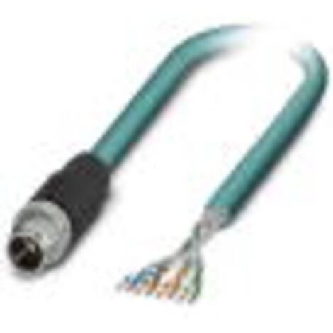 Câble Ethernet catégorie 6a Blindé Phoenix Contact, Bleu, 1m Avec connecteur Droit ( Prix pour 1 )