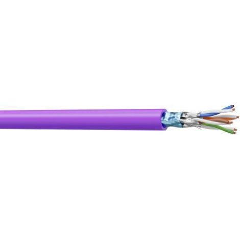 Câble Ethernet catégorie 6a F/FTP CAE Multimedia Connect, Violet, 100m LSZH Sans terminaison LSZH ( Prix pour Bobine de 100 Mètres )