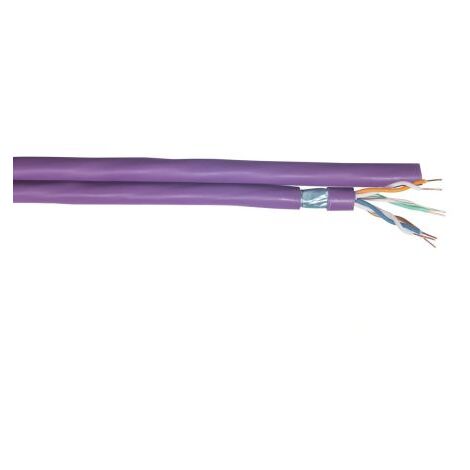 Câble Ethernet catégorie 6a F/FTP CAE Multimedia Connect, Violet, 100m LSZH Sans terminaison LSZH ( Prix pour Bobine de 100 Mètres )