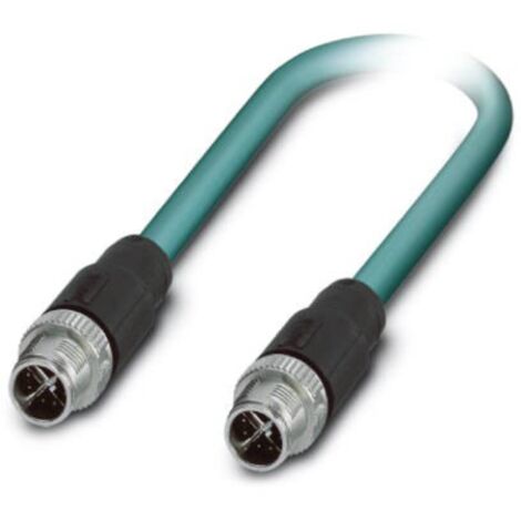 Câble Ethernet catégorie 6a Feuille d'aluminium, Tresse de fils d'aluminium Phoenix Contact, Bleu, 1m Avec connecteur ( Prix pour 1 )