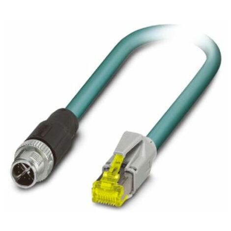 Câble Ethernet catégorie 6a Phoenix Contact, Bleu, 15m PUR Avec connecteur Droit, Sans halogène ( Prix pour 1 )