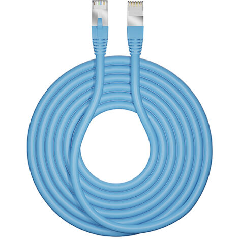Câble Ethernet catégorie 6a S/FTP CAE Groupe, Bleu, 5m LSZH Avec connecteur Droit ( Prix pour Sachet de 5 )