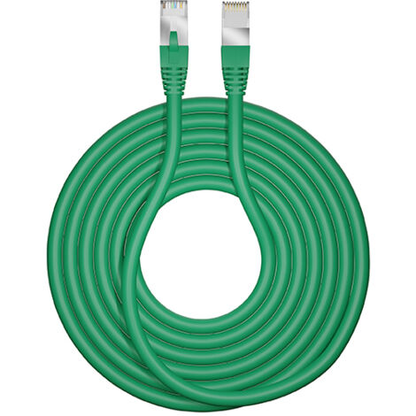 Câble Ethernet catégorie 6a S/FTP CAE Groupe, Vert, 5m LSZH Avec connecteur Droit ( Prix pour Sachet de 5 )